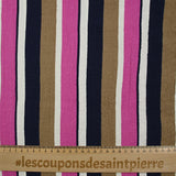 Magenta striped, Taupe and Navy