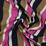 Magenta striped, Taupe and Navy