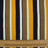 Yellow, taupe and navy printed mockery