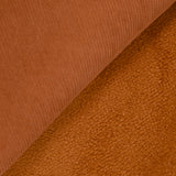 Velours côtelé sherpa double face camel