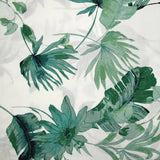 Viscose jungle print in green watercolor on white background