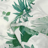 Viscose jungle print in green watercolor on white background