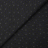Maille Milano polyviscose triangle gris et indigo fond noir