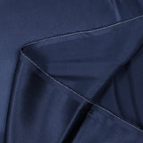 100% navy blue silk satin