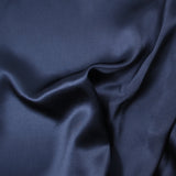 100% navy blue silk satin