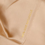 100% beige silk satin