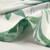 Viscose jungle print in green watercolor on white background