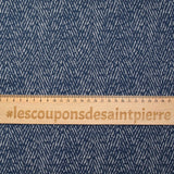 Jean's jacquard de coton et soie Anaïs marine
