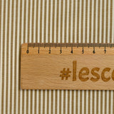 Coton fin tissé-teint Sophie rayé 2mm fond biscuit