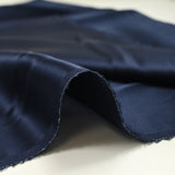 100% navy blue silk satin