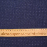 Jeans finos de algodón con lunares marino