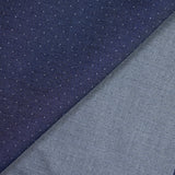 Jeans finos de algodón con lunares marino