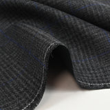 Laine mélangée contrecollée prince-de-galles fond anthracite