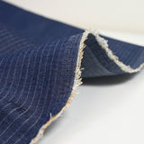 Jean's fin de coton rayure fond marine