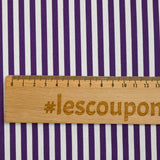 Popeline de coton imprimée Lina rayée 5mm violet