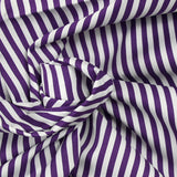 Popeline de coton imprimée Lina rayée 5mm violet