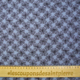 Viscose imprimée étincelles bleues fond bleu ardoise