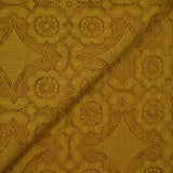 Dentelle polyester bohème moutarde