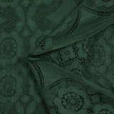 Forest green Bohemian polyester lace
