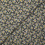 Viscose imprimée petites fleurs des champs fond noir