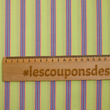 Popeline de coton tissée-teinte rayée vert anis
