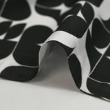 Viscose imprimée Bauhaus noir fond blanc
