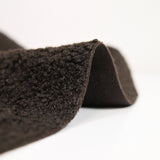 Lainage bouclette envers polaire marron