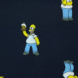 Coton imprimé Homer Simpson fond marine