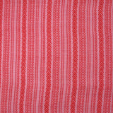 Viscose and wool veil with red Aztec print and pink background