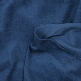 Jersey de coton éponge fin bleu
