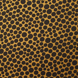 Crêpe viscose et soie imprimé pois fond ocre