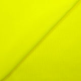 Fluorescent yellow fleece-backed polyester jersey