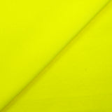 Fluorescent yellow fleece-backed polyester jersey