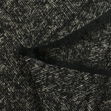 Laine mélangée bouclettes chevrons 85mm noir et écru