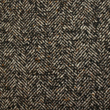 Laine mélangée bouclettes noires chevrons 60mm marron et écru