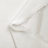 Jersey 100% coton nid d'abeille blanc