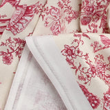 Coton imprimé toile de Jouy Maël bordeaux fond écru