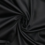 Black satin cotton poplin