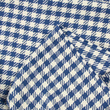 Coton tissé-teint à carreaux bleu et écru