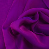 100% silk muslin plain magenta changing purple