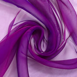 100% silk muslin plain magenta changing purple