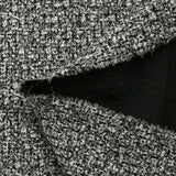 Maille jacquard laine mélangée évasion noir et blanc