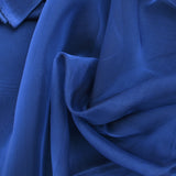 100% silk muslin plain dark blue changing to black