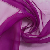 100% plain silk muslin orchid