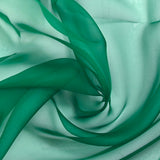 100% plain green silk muslin