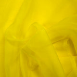 Muselina de seda 100% color amarillo neón liso