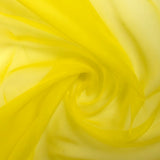 Muselina de seda 100% color amarillo neón liso