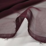 100% plain wine-colored silk muslin