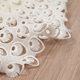 Guipure de coton plume de paon blanc cassé