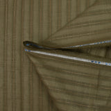 Cotton linen striped gold Lurex khaki background